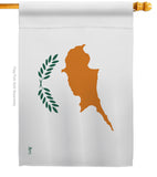 Cyprus - Nationality Flags of the World Vertical Impressions Decorative Flags HG140064 Made In USA