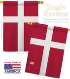 Denmark - Nationality Flags of the World Vertical Impressions Decorative Flags HG140067 Made In USA