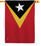 East Timor - Nationality Flags of the World Vertical Impressions Decorative Flags HG140072 Made In USA