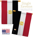 Egypt - Nationality Flags of the World Vertical Impressions Decorative Flags HG140074 Made In USA