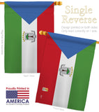 Equatorial Guinea - Nationality Flags of the World Vertical Impressions Decorative Flags HG140077 Made In USA