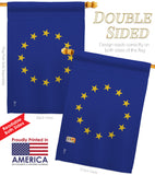 European - Nationality Flags of the World Vertical Impressions Decorative Flags HG140081 Made In USA