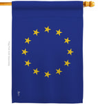 European - Nationality Flags of the World Vertical Impressions Decorative Flags HG140081 Made In USA