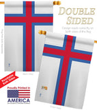 Faroe Islands - Nationality Flags of the World Vertical Impressions Decorative Flags HG140083 Made In USA