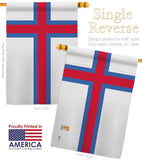 Faroe Islands - Nationality Flags of the World Vertical Impressions Decorative Flags HG140083 Made In USA