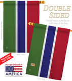 Gambia - Nationality Flags of the World Vertical Impressions Decorative Flags HG140088 Made In USA