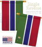 Gambia - Nationality Flags of the World Vertical Impressions Decorative Flags HG140088 Made In USA