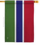 Gambia - Nationality Flags of the World Vertical Impressions Decorative Flags HG140088 Made In USA