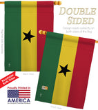 Ghana - Nationality Flags of the World Vertical Impressions Decorative Flags HG140092 Made In USA
