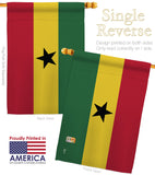Ghana - Nationality Flags of the World Vertical Impressions Decorative Flags HG140092 Made In USA