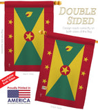 Grenada - Nationality Flags of the World Vertical Impressions Decorative Flags HG140096 Made In USA