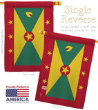 Grenada - Nationality Flags of the World Vertical Impressions Decorative Flags HG140096 Made In USA