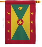 Grenada - Nationality Flags of the World Vertical Impressions Decorative Flags HG140096 Made In USA