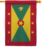 Grenada - Nationality Flags of the World Vertical Impressions Decorative Flags HG140096 Made In USA