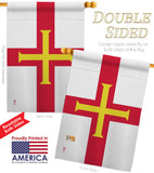 Guernsey - Nationality Flags of the World Vertical Impressions Decorative Flags HG140099 Made In USA