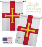 Guernsey - Nationality Flags of the World Vertical Impressions Decorative Flags HG140099 Made In USA