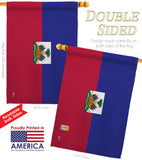 Haiti - Nationality Flags of the World Vertical Impressions Decorative Flags HG140103 Made In USA