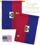 Haiti - Nationality Flags of the World Vertical Impressions Decorative Flags HG140103 Made In USA