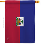 Haiti - Nationality Flags of the World Vertical Impressions Decorative Flags HG140103 Made In USA