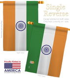 India - Nationality Flags of the World Vertical Impressions Decorative Flags HG140108 Made In USA