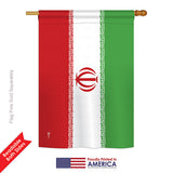 Iran - Nationality Flags of the World Vertical Impressions Decorative Flags HG140110 Printed In USA