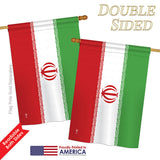 Iran - Nationality Flags of the World Vertical Impressions Decorative Flags HG140110 Printed In USA