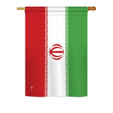 Iran - Nationality Flags of the World Vertical Impressions Decorative Flags HG140110 Printed In USA