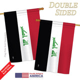 Iraq - Nationality Flags of the World Vertical Impressions Decorative Flags HG140111 Printed In USA