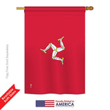 Isle of Man - Nationality Flags of the World Vertical Impressions Decorative Flags HG140115 Printed In USA