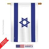 Israel - Nationality Flags of the World Vertical Impressions Decorative Flags HG140116 Printed In USA