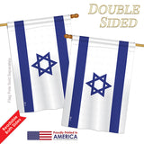 Israel - Nationality Flags of the World Vertical Impressions Decorative Flags HG140116 Printed In USA