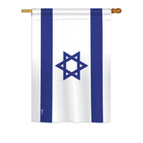 Israel - Nationality Flags of the World Vertical Impressions Decorative Flags HG140116 Printed In USA