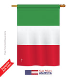 Italy - Nationality Flags of the World Vertical Impressions Decorative Flags HG140117 Printed In USA