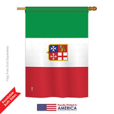 Italian Ensign - Nationality Flags of the World Vertical Impressions Decorative Flags HG140118 Printed In USA
