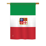 Italian Ensign - Nationality Flags of the World Vertical Impressions Decorative Flags HG140118 Printed In USA