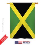 Jamaica - Nationality Flags of the World Vertical Impressions Decorative Flags HG140120 Printed In USA