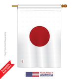 Japan - Nationality Flags of the World Vertical Impressions Decorative Flags HG140121 Printed In USA