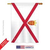 Jersey - Nationality Flags of the World Vertical Impressions Decorative Flags HG140122 Printed In USA