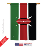 Kenya - Nationality Flags of the World Vertical Impressions Decorative Flags HG140126 Printed In USA