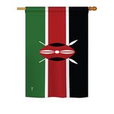 Kenya - Nationality Flags of the World Vertical Impressions Decorative Flags HG140126 Printed In USA