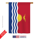 Kiribati - Nationality Flags of the World Vertical Impressions Decorative Flags HG140127 Printed In USA