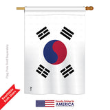 Korea South - Nationality Flags of the World Vertical Impressions Decorative Flags HG140129 Printed In USA