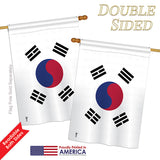 Korea South - Nationality Flags of the World Vertical Impressions Decorative Flags HG140129 Printed In USA