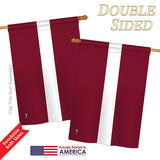 Latvia - Nationality Flags of the World Vertical Impressions Decorative Flags HG140133 Printed In USA