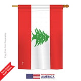 Lebanon - Nationality Flags of the World Vertical Impressions Decorative Flags HG140134 Printed In USA