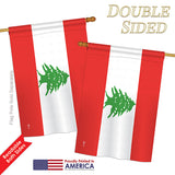 Lebanon - Nationality Flags of the World Vertical Impressions Decorative Flags HG140134 Printed In USA