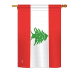 Lebanon - Nationality Flags of the World Vertical Impressions Decorative Flags HG140134 Printed In USA