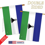 Lesotho - Nationality Flags of the World Vertical Impressions Decorative Flags HG140135 Printed In USA