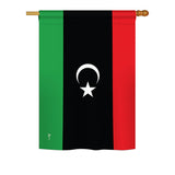 Libya - Nationality Flags of the World Vertical Impressions Decorative Flags HG140137 Printed In USA