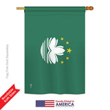 Macao - Nationality Flags of the World Vertical Impressions Decorative Flags HG140141 Printed In USA
